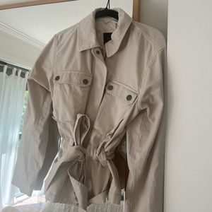 Utility Tie-Waist Jacket | Oyster-Pearl | XS